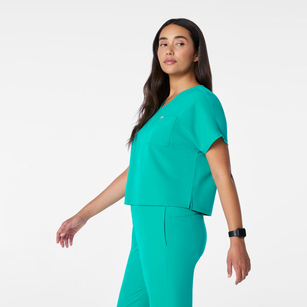 Women's Lagoon Arua Cropped V-Neck -  Scrub Top