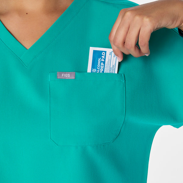 Women's Lagoon Arua Cropped V-Neck -  Scrub Top