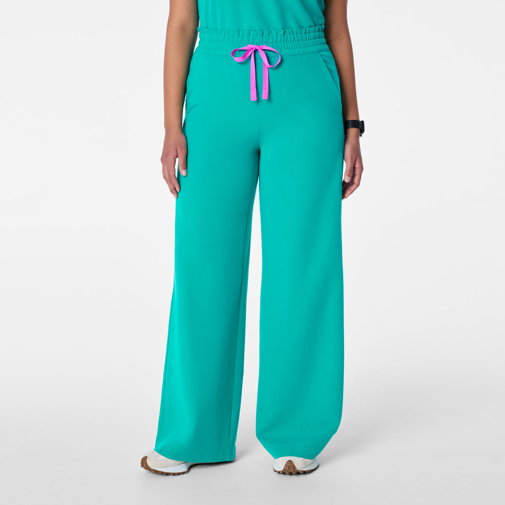 women's Lagoon High Waisted Allison Ultra Wide Leg - Tall Scrub Pant