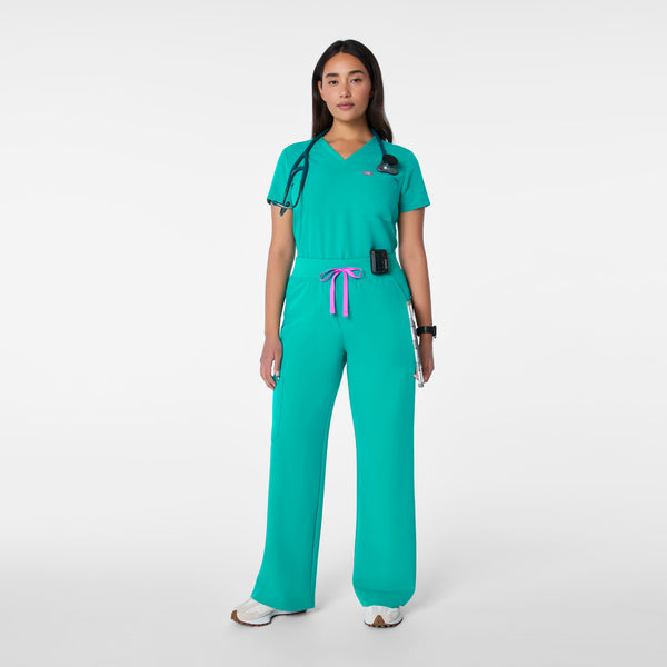 Women's Lagoon Isabel High-Rise Wide-Leg - Petite Scrub Pant
