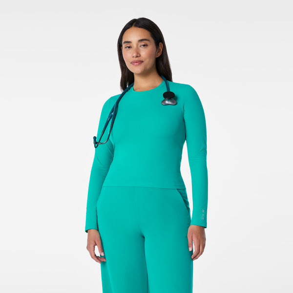 women's Lagoon Ribbed Cropped  - Longsleeve Underscrub