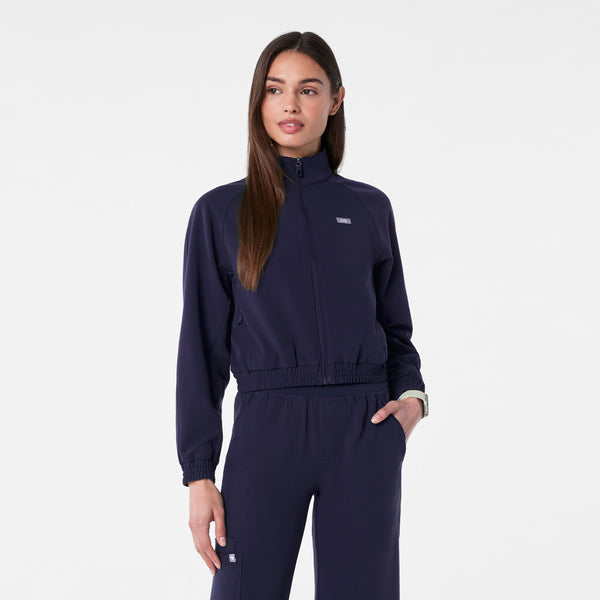 Women's Navy Sydney Cropped - Scrub Jacket