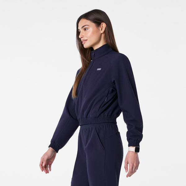 Women's Navy Sydney Cropped - Scrub Jacket