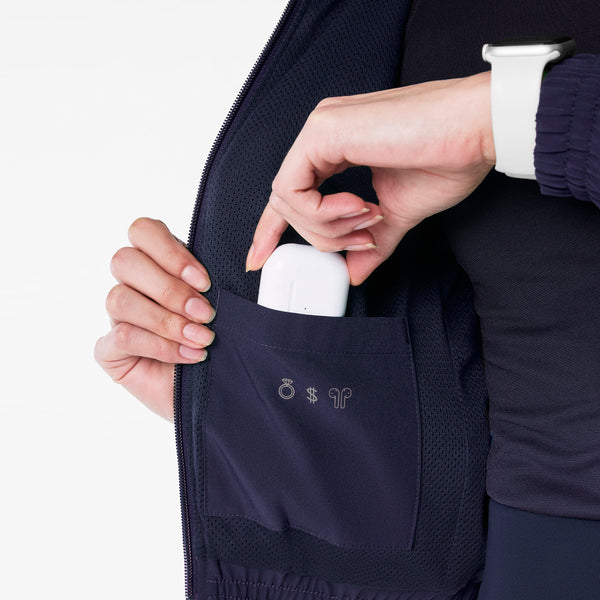 Women's Navy Sydney Cropped - Scrub Jacket
