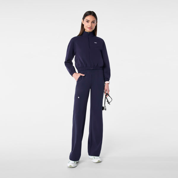 Women's Navy Sydney Cropped - Scrub Jacket