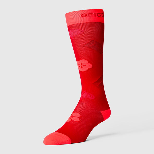 Unisex Pop Red Lunar New Year - Compression Socks