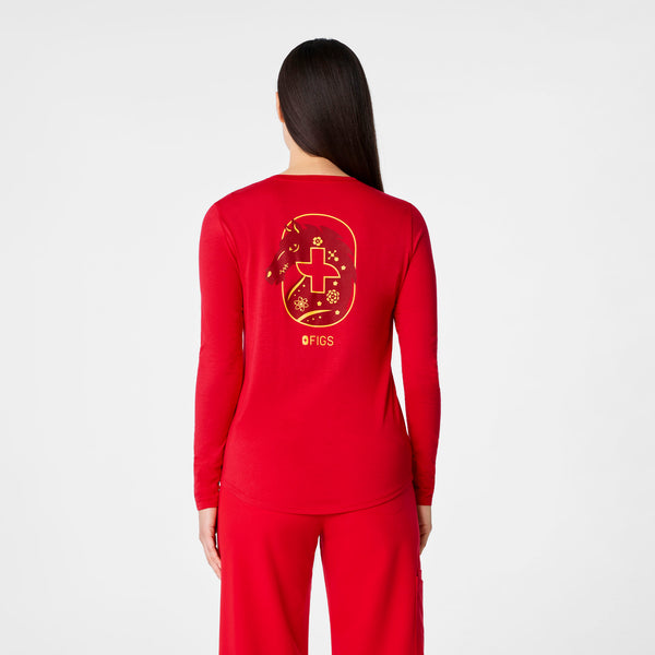 Women's Pop Red Luck Looks Good On You - Long-Sleeve Underscrub