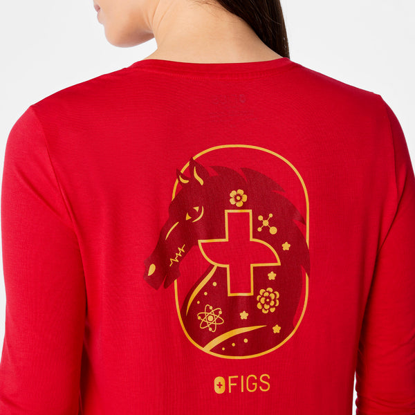 Women's Pop Red Luck Looks Good On You - Long-Sleeve Underscrub