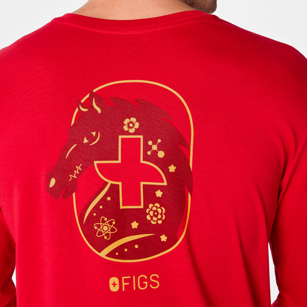 Men's Pop Red Luck Looks Good On You - Long-Sleeve Underscrub