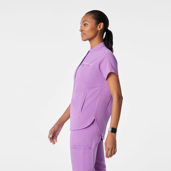 women's Wild Iris Montex - Mock Neck Scrub Top