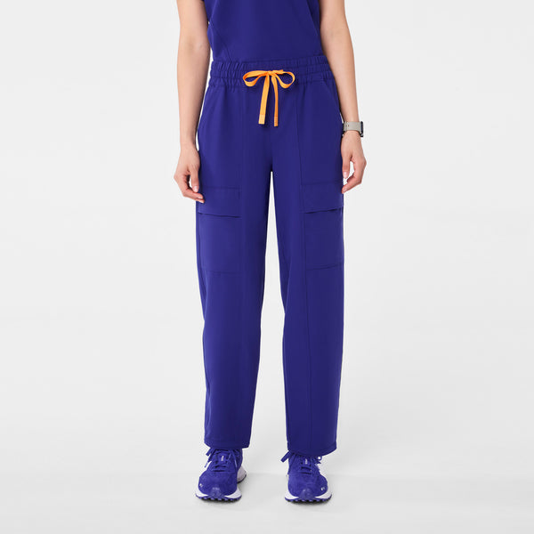 Women's Deep Royal Blue Giuliana High-Rise Barrel-Leg - Tall Scrub Pant