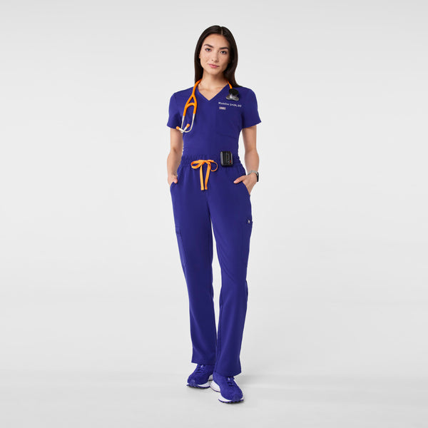 Women's Deep Royal Blue Dowa High-Rise Straight-Leg - Scrub Pant