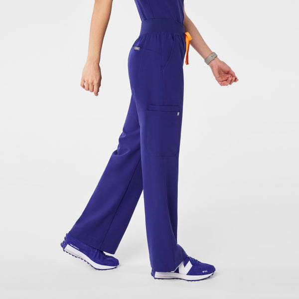 Women's Deep Royal Blue Isabel High-Rise Wide-Leg - Scrub Pant