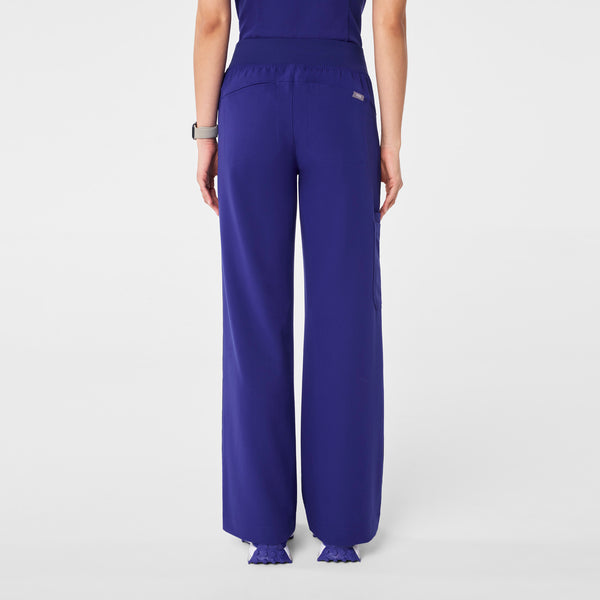 Women's Deep Royal Blue Isabel High-Rise Wide-Leg - Scrub Pant