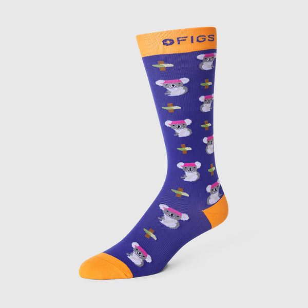 Unisex Deep Royal Blue Koala-fied - Compression Socks