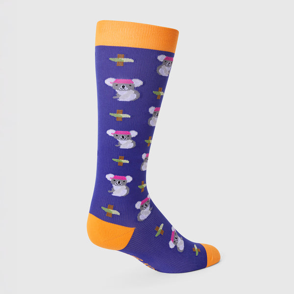 Unisex Deep Royal Blue Koala-fied - Compression Socks