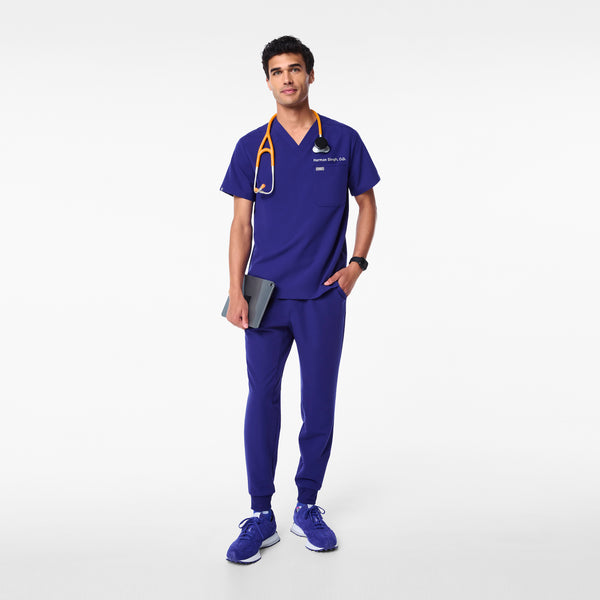 Men's Deep Royal Blue Leon -  Scrub Top™