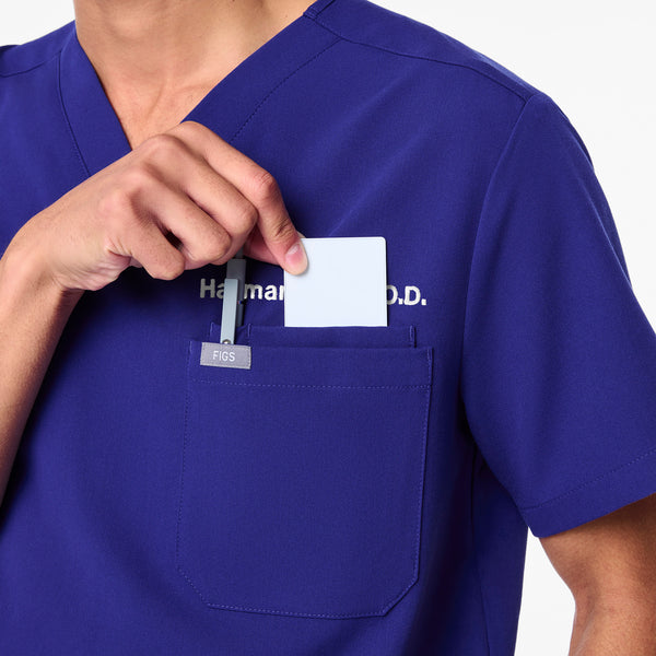 Men's Deep Royal Blue Leon -  Scrub Top™