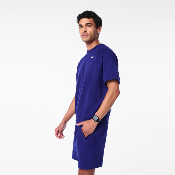 Men's Deep Royal Blue Elliot Short-Sleeve Sweatshirt