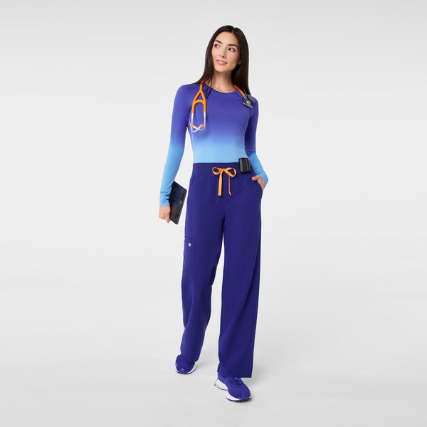 Women's Ombre Deep Royal Blue Salta  - Long-Sleeve Underscrub