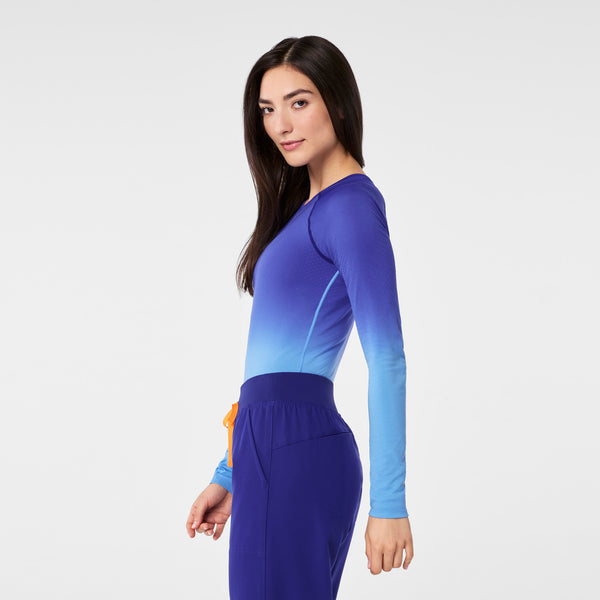 Women's Ombre Deep Royal Blue Salta  - Long-Sleeve Underscrub