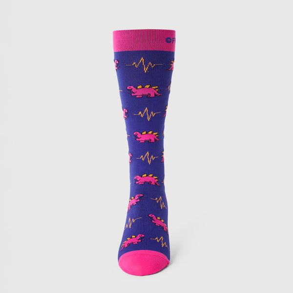 unisex Deep Royal Blue Steth-O-Saurus - Compression Socks