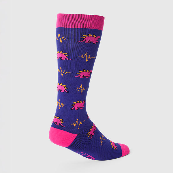 unisex Deep Royal Blue Steth-O-Saurus - Compression Socks