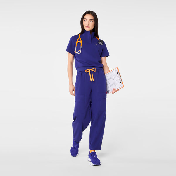 Women's Deep Royal Blue Torrella - ¼ Zip Scrub Top