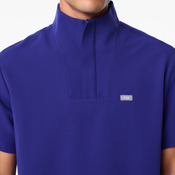 Men's Deep Royal Blue Walden Mock-Neck - Scrub Top