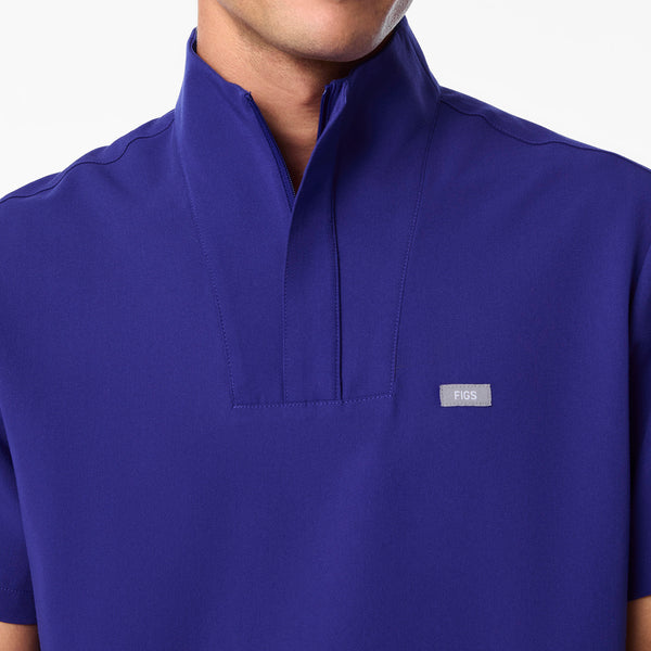 Men's Deep Royal Blue Walden Mock-Neck - Scrub Top