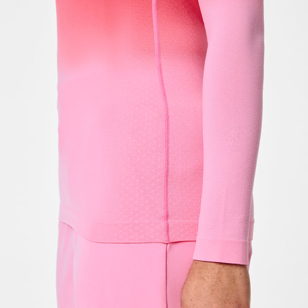 Women's Ombre Sunrise Pink Salta  - Long-Sleeve Underscrub