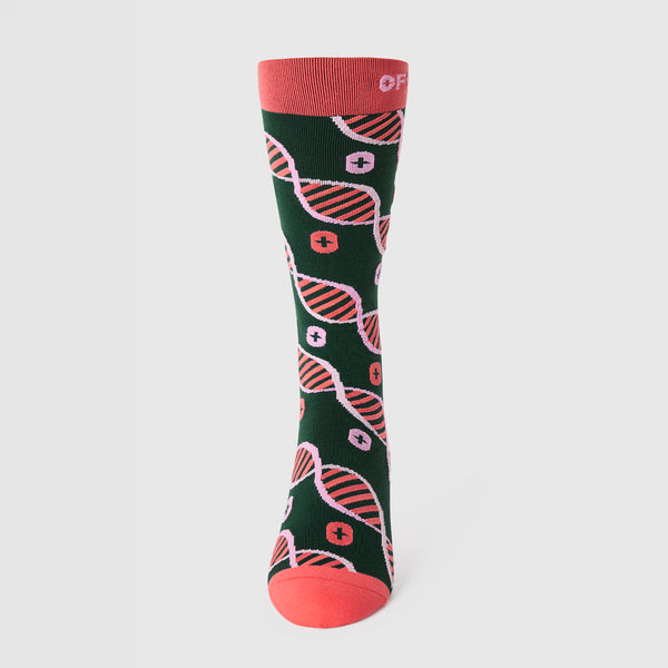 unisex Forest Green DNA Strand - Compression Socks