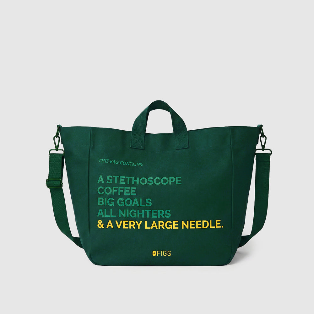 Forest Green A Very Large Needle - Detachable Strap Tote