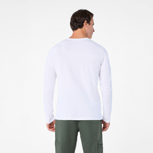 Men's Optic White My First Name is Doctor - Long-Sleeve Underscrub