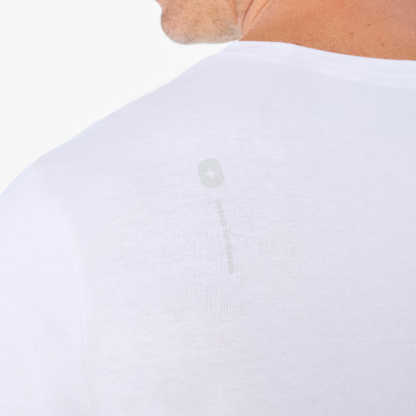 Men's Optic White My First Name is Doctor - Long-Sleeve Underscrub