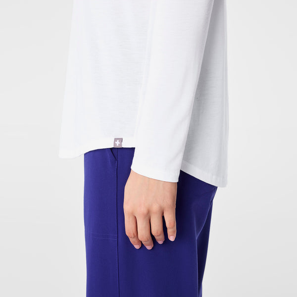 Women's Optic White 100% Awesome - Long-Sleeve Underscrub