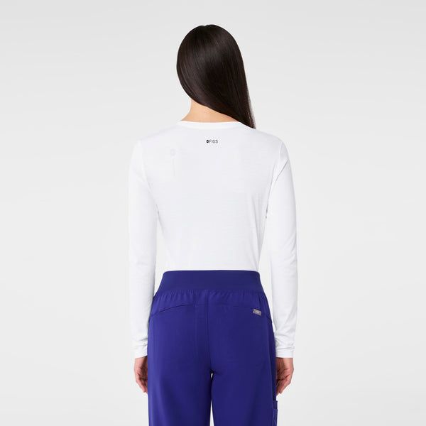 Women's Optic White 100% Awesome - Long-Sleeve Underscrub