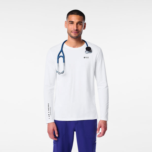 Men's Optic White I Am a Nurse - Long-Sleeve Underscrub