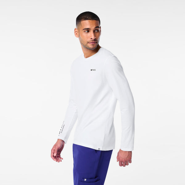Men's Optic White I Am a Nurse - Long-Sleeve Underscrub