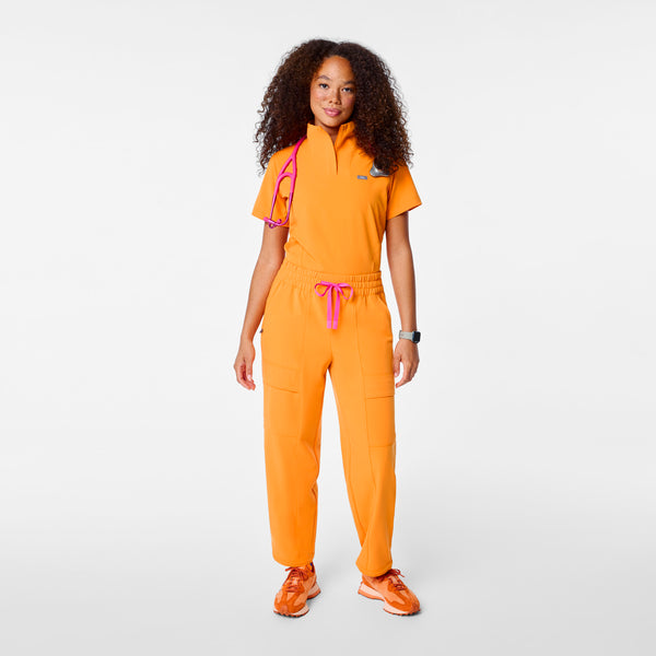 Women's Creamsicle Giuliana High-Rise Barrel-Leg - Petite Scrub Pant