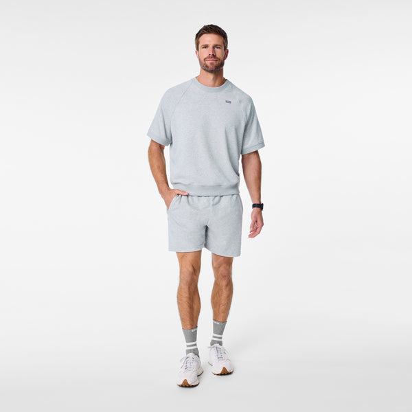 Men's Heather Grey Elliot Short-Sleeve Sweatshirt