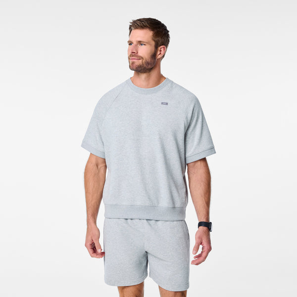 Men's Heather Grey Elliot Short-Sleeve Sweatshirt