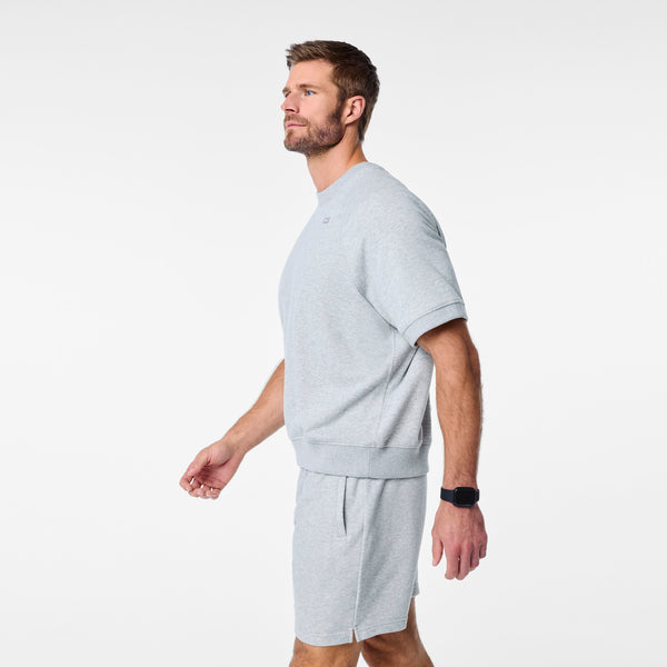 Men's Heather Grey Elliot Short-Sleeve Sweatshirt
