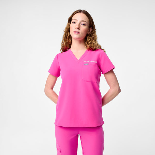Women's Rapid Response Pink Catarina Petite -  Scrub Top™