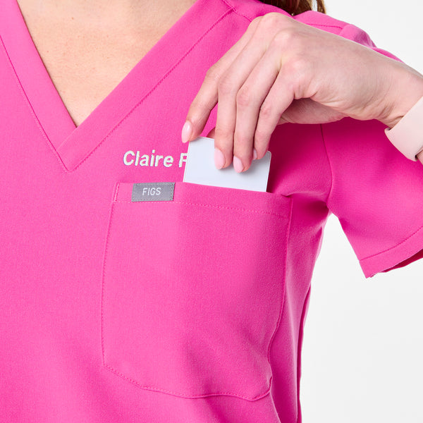Women's Rapid Response Pink Catarina Petite -  Scrub Top™