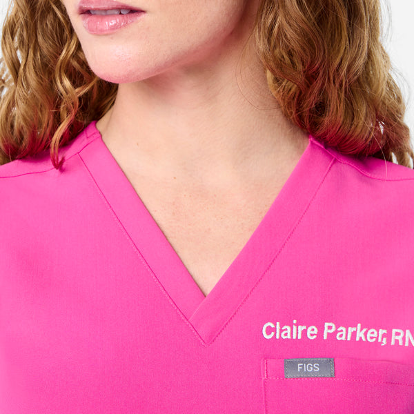 Women's Rapid Response Pink Catarina Petite -  Scrub Top™