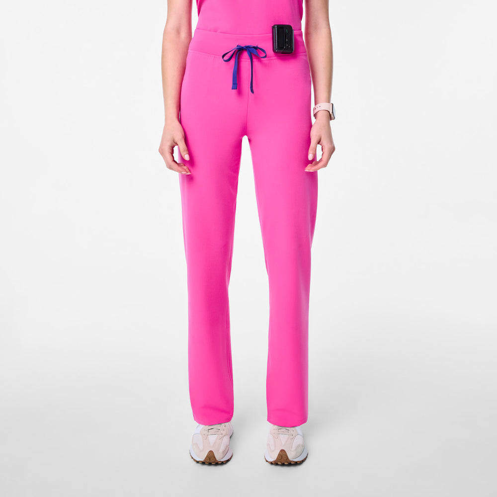 women's Rapid Response Pink High Waisted Livingston - Basic Scrub Pant™