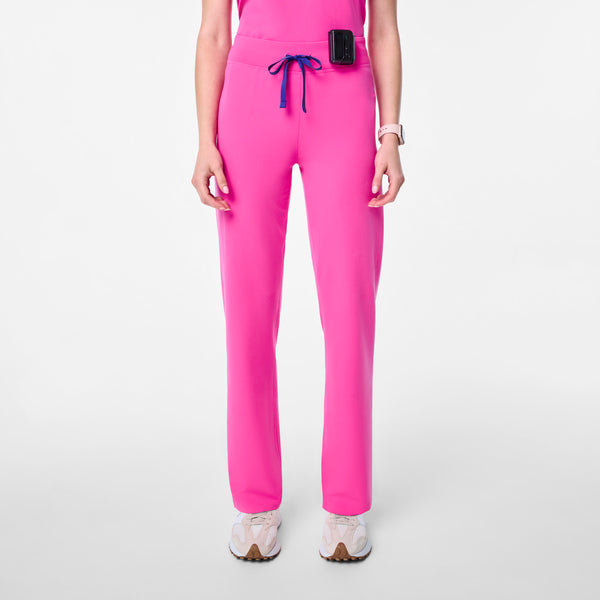 Women's Rapid Response Pink Livingston High-Rise- Petite Straight-Leg Scrub Pant™