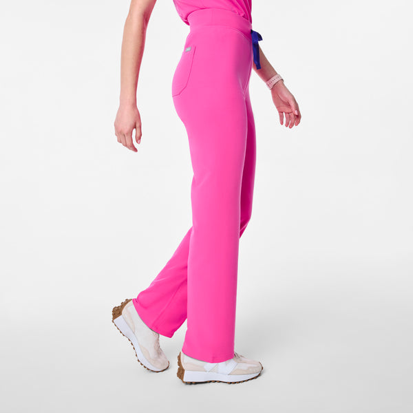 Women's Rapid Response Pink Livingston High-Rise- Petite Straight-Leg Scrub Pant™