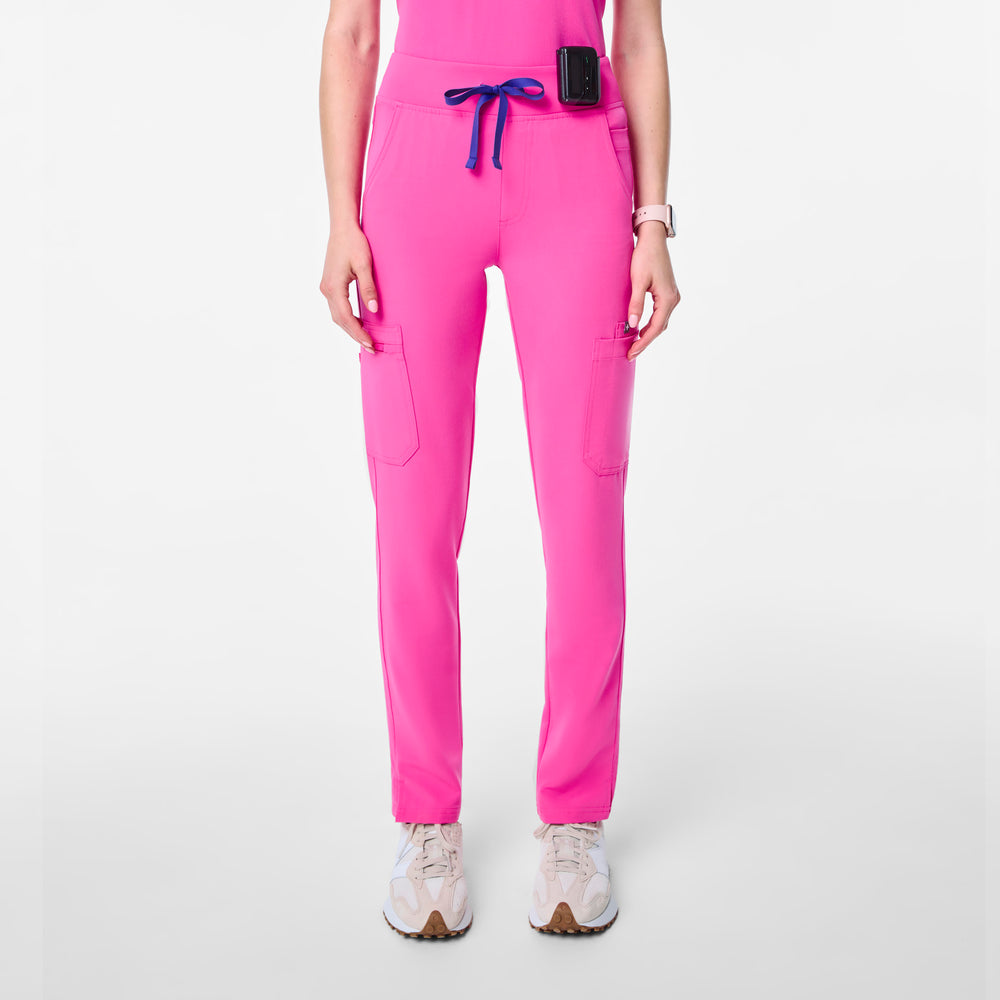 women's Rapid Response Pink High Waisted Yola - Petite Skinny Scrub Pant™